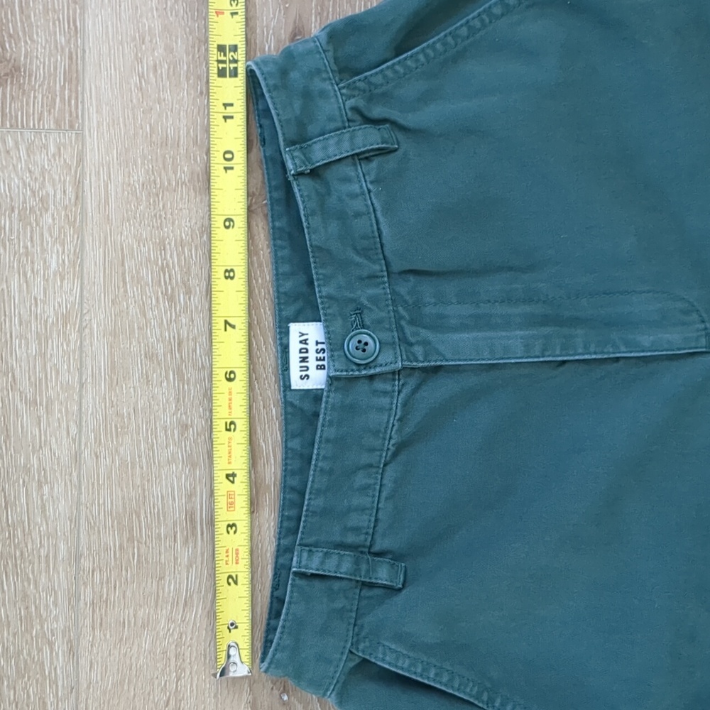 Aritzia Sunday Best Jaden Forest Green High Waisted Utility Chinos - Picture 7 of 9